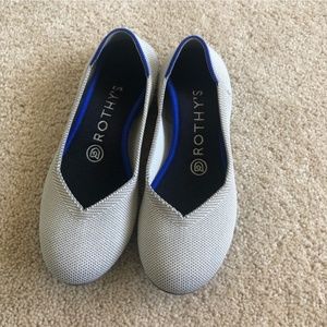 Rothy's tan rounded toe flats.